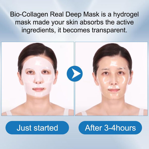 Deep Collagen Overnight Mask The Real Collagen Facial Sheet Masks With Low Molecular Weight Collagen For Elasticity Firming - Image 4