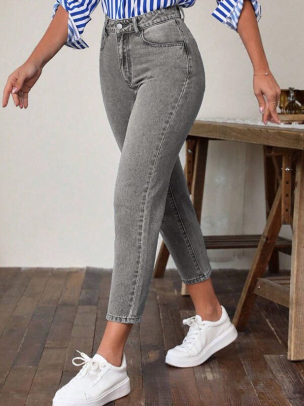 Retro High Waist Stretch Skinny Jeans For Women - Image 5