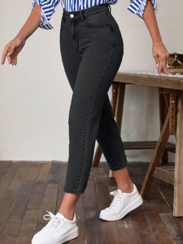 Retro High Waist Stretch Skinny Jeans For Women - Image 2