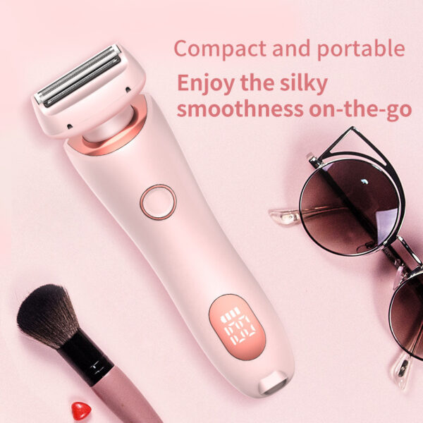 2 In 1 Hair Removal Epilator USB Rechargeable Trimmer Women Body Razor Face Leg Armpit Bikini Hand Pubic Shaver Hair Remover - Image 7