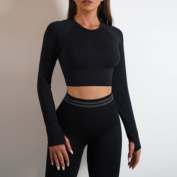 Seamless Yoga Pants Sports Gym Fitness Leggings Or Long Sleeve Tops Outfits Butt Lifting Slim Workout Sportswear Clothing - Image 9